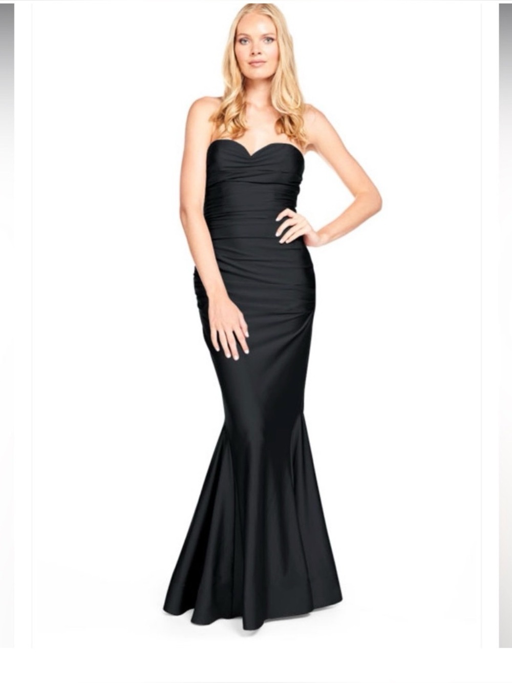 Bari Jay Black Mermaid Evening Gown